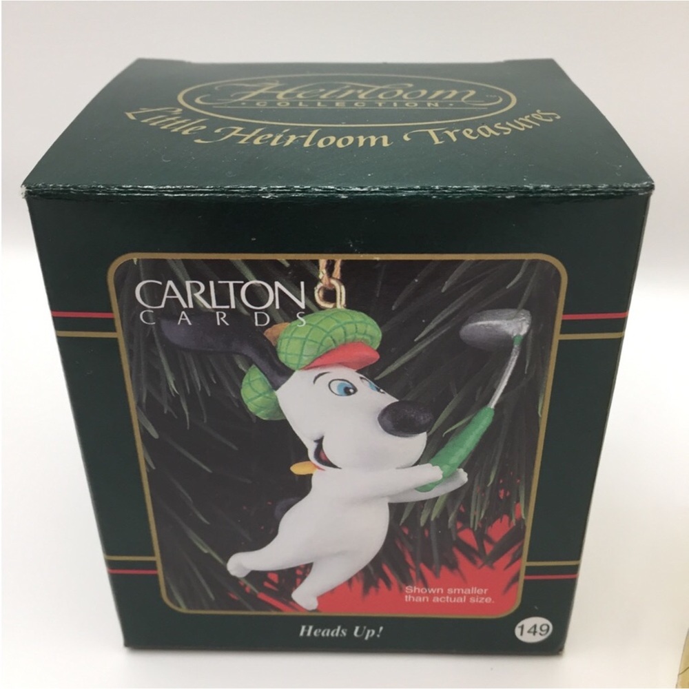 1991-Heads Up Carlton Cards Golfer Ornament